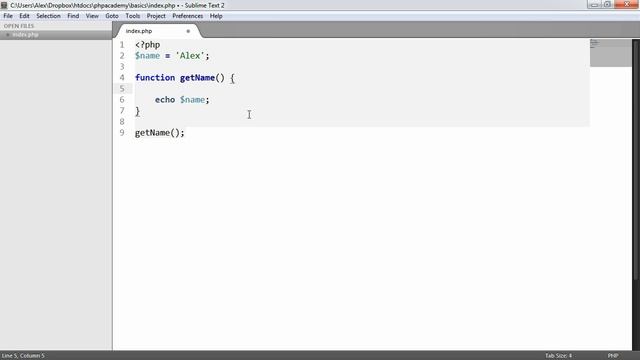 Learn PHP: Variable Scope смотреть онлайн