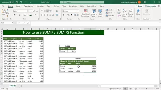 Formula Friday | How to use Excel SUMIFS (Newer version of SUMIF), AverageIF, AverageIFS functions смотреть онлайн
