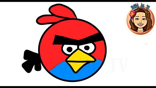 Angry birds drawing 😁👌Easy drawing for kids, tuktuk art tv, смотреть онлайн