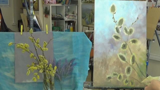 Как написать вербу маслом. Пошаговый алгоритм написания натюрморта с натуры. New [2021] смотреть онлайн