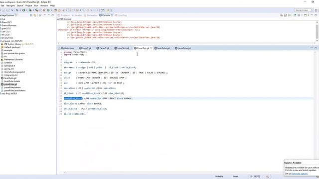 Lexer y Parser (ANTLR) смотреть онлайн