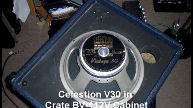 Crate Powerblock through Crate BV-112V loaded with Celestion V30 смотреть онлайн