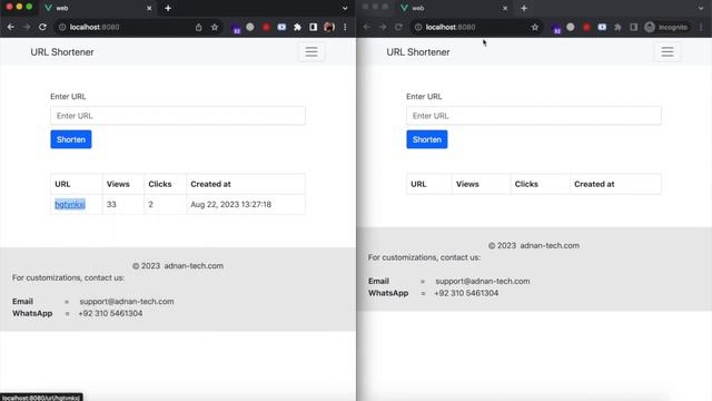 Realtime update views and clicks - URL shortener Python смотреть онлайн