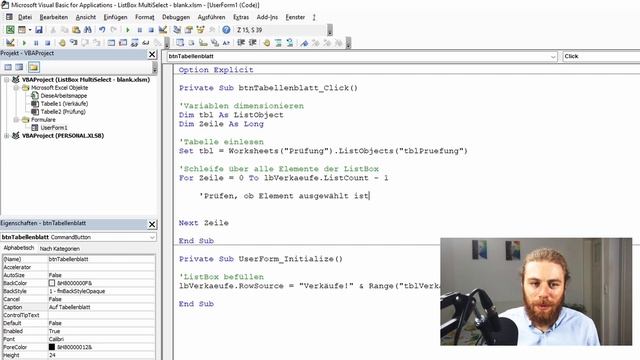 ListBox (mit MultiSelect) Werte auslesen | Excel VBA смотреть онлайн