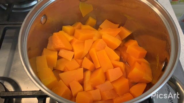 Гарбузова каша. Каша из тыквы на молоке. смотреть онлайн