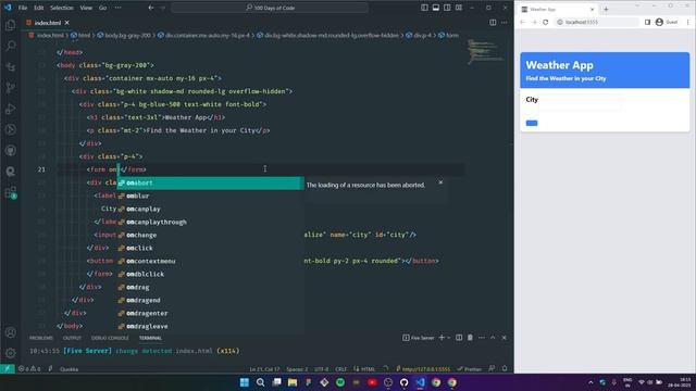 Create a Beautiful Weather App Using JavaScript | Tailwind CSS | HTML : Watch the Tutorial Now смотреть онлайн