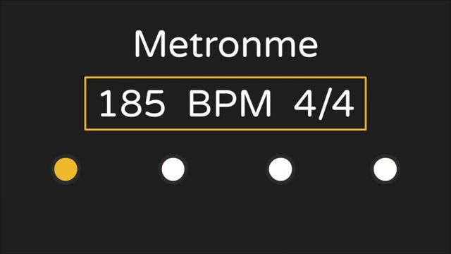 Metronome | 185 BPM | 4/4 Time (with Accent ) смотреть онлайн