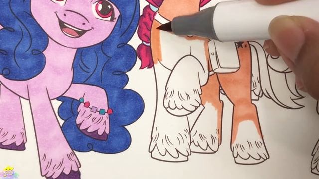 Coloring My Little Pony New Generation Sunny Izzy Hitch Zipp Pipp | Kiddie Playtime смотреть онлайн