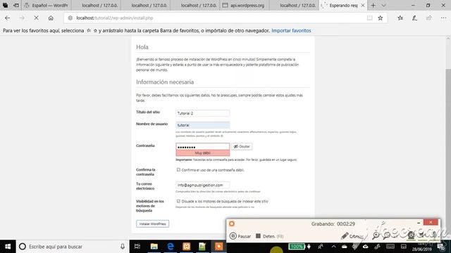Instalar WordPress 5.2.2 en Español en Localhost XAMPP Parte 5 смотреть онлайн