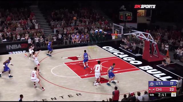 CHICAGO BULLS vs UTAH JAZZ HIGHLIGHT SHOTS NBA2K19 смотреть онлайн