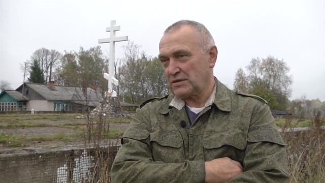 Деревня Борисоглебское. Молельный дом и поклонный крест на месте разрушенной Леонтьевской церкви смотреть онлайн