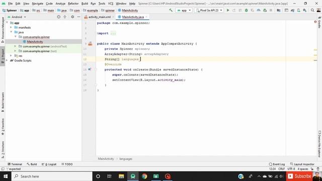 Simple Spinner in android studio смотреть онлайн