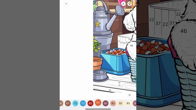 Zen Color With me Puppies in a Basket Paint by Numbers app #relaxing #coloring #bestfriends смотреть онлайн