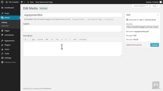 WordPress for Beginners 2015 Tutorial Series | Chapter 3-18: Media Library смотреть онлайн