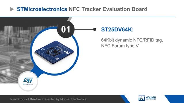 STMicroelectronics STEVAL-SMARTAG1 NFC Sensor Node Evaluation Board — New Product Brief | Mouser смотреть онлайн