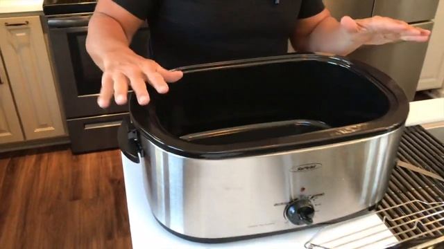 Roaster Oven, 24Qt Electric Roaster Oven, Turkey Roaster Oven Buffet with Self Basting Lid, Removab смотреть онлайн