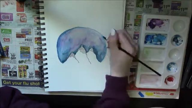 Galaxy Mountains | Watercolor Speed Art смотреть онлайн