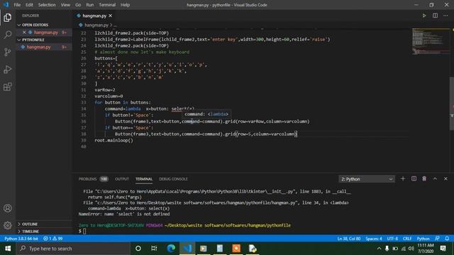 hangman game development with tkinter python part 1 смотреть онлайн
