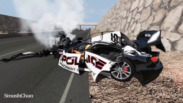 Police Car Chases #42 - BeamNG DRIVE - SmashChan