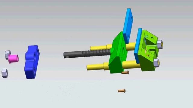 Bench Vice Exploded View in CAD смотреть онлайн