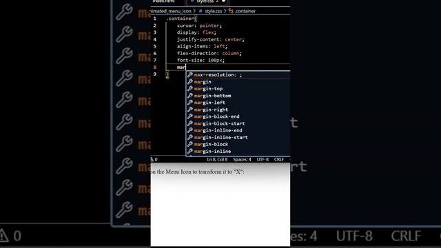 Animated Menu Icon using HTML CSS and JavaScript смотреть онлайн