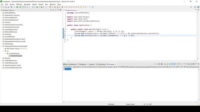 Stream API - filter() vs takeWhile() vs dropWhile() #java #java9 #telugu || The Tech Trainer смотреть онлайн