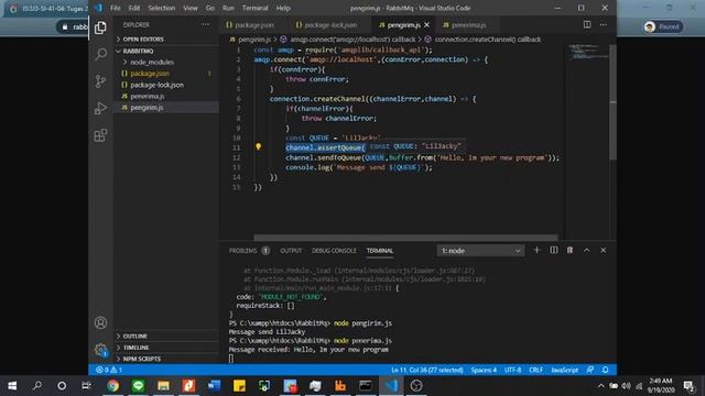 Demo Aplikasi Chat dengan Node.JS + RabbitMq смотреть онлайн