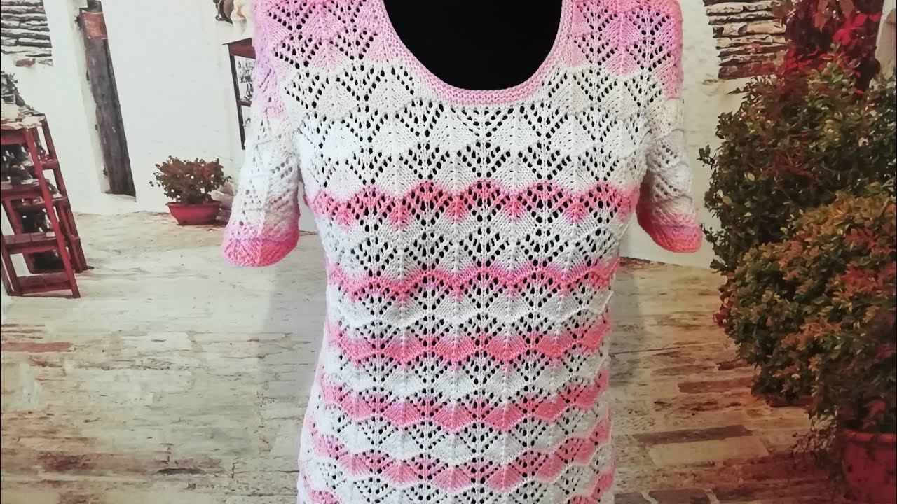 Готовая работа. Кофточка из Ализе белла батик. Экспресс мастер-класс. смотреть онлайн