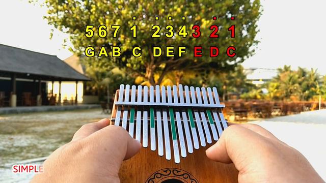 CANT HELP FALLING IN LOVE By ELVIS PRESLEY - Kalimba with Easy Tab смотреть онлайн