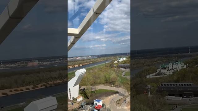 Вид из колеса обозрения. Нижний Новгород смотреть онлайн