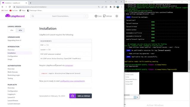Step 1 : installation and configuration - Ldaprecord v2 - laravel 10 (OpenLDAP - forumsys) смотреть онлайн