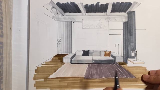 Interior sketch: Industrial style. ? смотреть онлайн