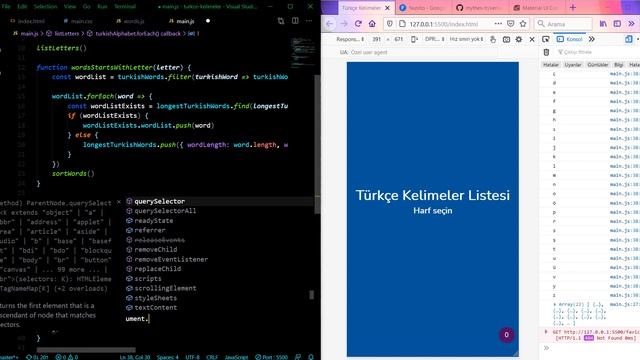 Javascript ile Türkçe Kelimeler Listesi Uygulaması смотреть онлайн