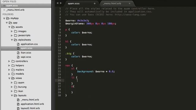 Tutorial SCSS (2) - Nesting - (Tutorial Rails Bahasa Indonesia) смотреть онлайн