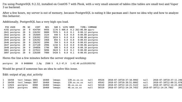 DevOps & SysAdmins: PostgreSQL is out of control: high cpu load, high memory consumption смотреть онлайн