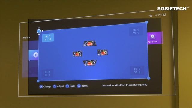 Changhong M3000 LED Projector Keystone Adjustment Zoom Function Demo смотреть онлайн
