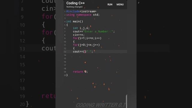 Normal pattern tutorial video in C pp language ll ??#coding #short #program смотреть онлайн