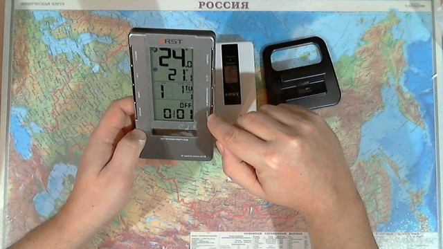 Термометр с беспроводным датчиком RST IQ708 смотреть онлайн