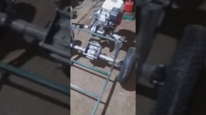 самодельный детский автомобиль с бензиновым двигателем 2-я серия.