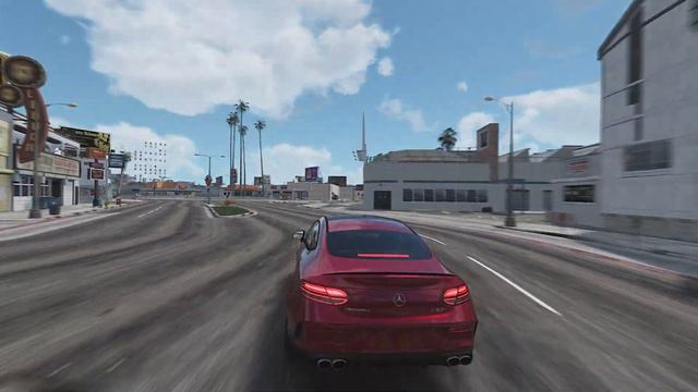GTA 5 Map Assetto Corsa Mercedes Benz AMG C63 S Driving Through Los Santos