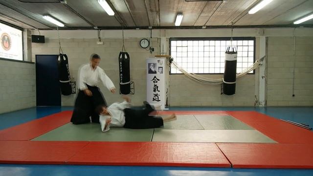 ⛩️ aïkido techniques - USHIRO WAZA - RYOTEDORI SHIHO NAGE - OMOTE - URA ? !!! - 3 kyu - test # 020 смотреть онлайн