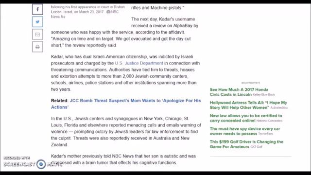 FBI Caught Israeli American Paid to Hoax Bomb Threats смотреть онлайн
