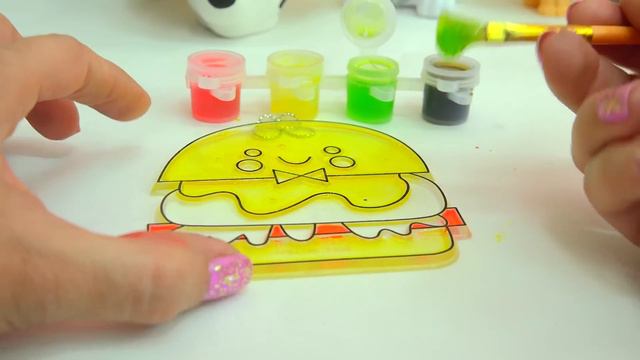 Painting A Dog Head - DIY Paw Patrol Marshall Pup + Cute Food Suncatcher - Craft Video смотреть онлайн