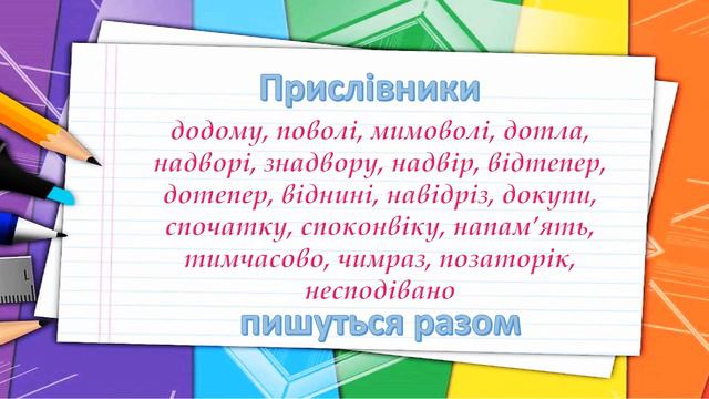 Написання прислівників разом та через дефіс смотреть онлайн