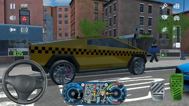Cybertruck Taxi Driving - Taxi Sim 2020 - Car Games 3D Android Gameplay #4 смотреть онлайн