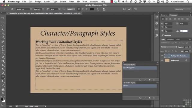 160 Adobe Photoshop CS6 Full Tutorial Saving Character And Paragraph Styles смотреть онлайн