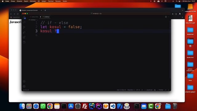 Sıfırdan Modern Javascript Dersleri - if , else , else if смотреть онлайн