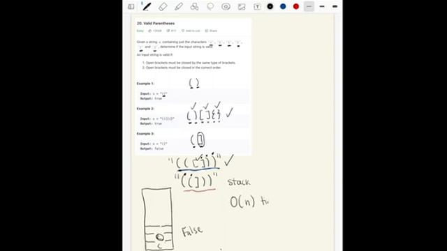 Leetcode 20 Valid Parentheses смотреть онлайн