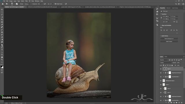 Snail Riding Photo Manipulation Photoshop Tutorial смотреть онлайн