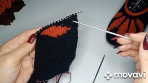 Домашние тапочки-следочки на 2-х спицах. Мастер-класс. Снова об остатках и даже остаточках пряжи?